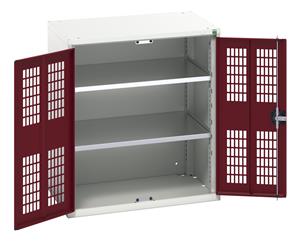 16926741.** verso ventilated door cupboard with 2 shelves. WxDxH: 800x550x900mm. RAL 7035/5010 or selected